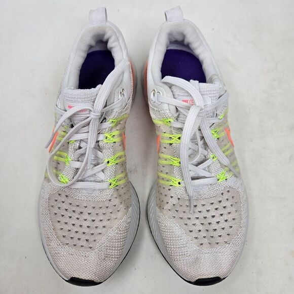 Nike React Infinity 2 Flyknit Women's White and Pink Running Shoes Size 8 - Picture 3 of 11